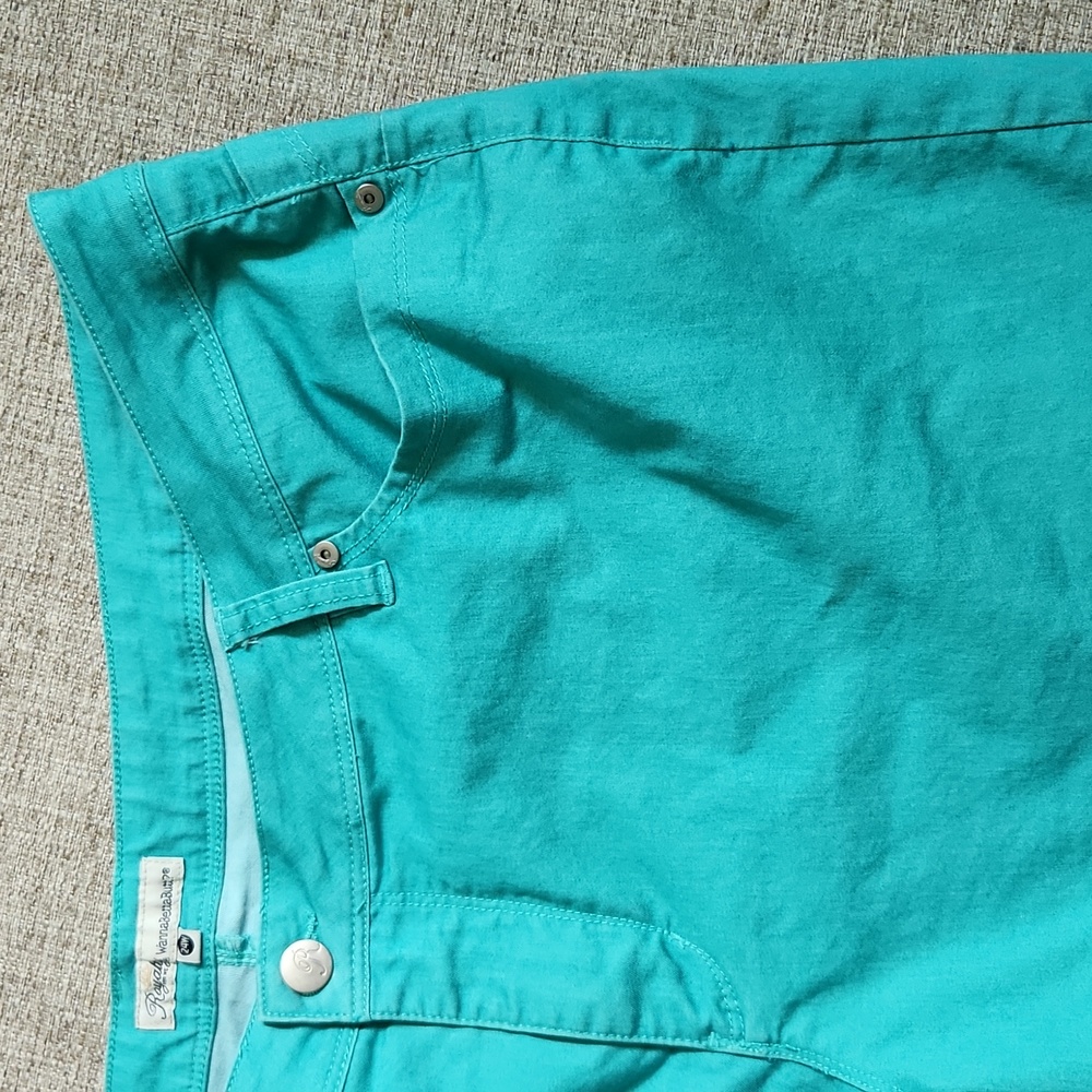 ROYALTY FOR ME Size 24W seafoam green shorts. - Picture 2 of 6